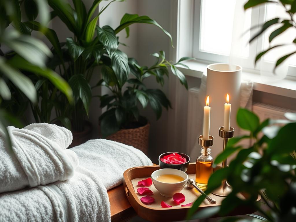 spa night setup at home
